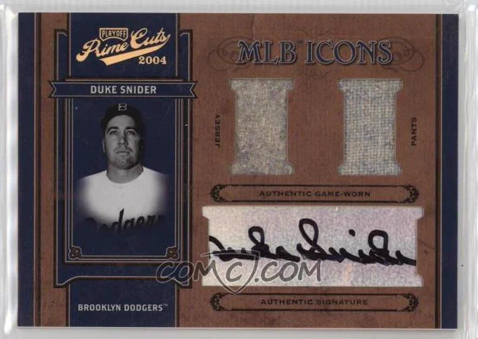 2004 Playoff Prime Cuts II - MLB Icons - Signature Material Combo #MLB-17
Duke Snider #/25