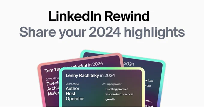 2024 LinkedIn Rewind year-end summary of your LinkedIn activity.