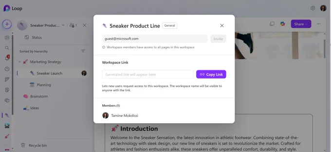 Sharing Loop workspaces with Guests 