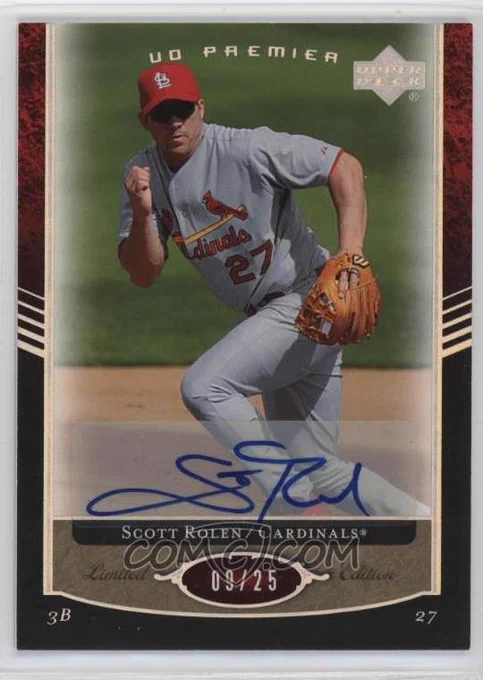 2007 Upper Deck Premier - [Base] - Autographs #99
Scott Rolen #/25