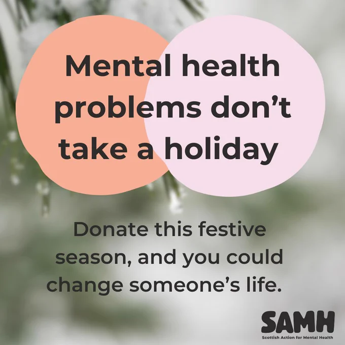 Mental health problems don't take a holiday. Donate this festive season, and you could change someone's life.