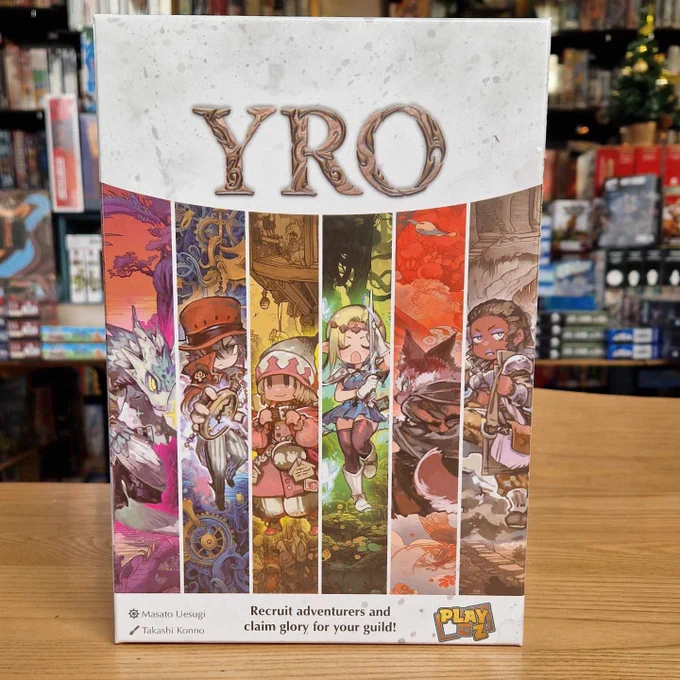The board game Yro with illustrations of six factions.