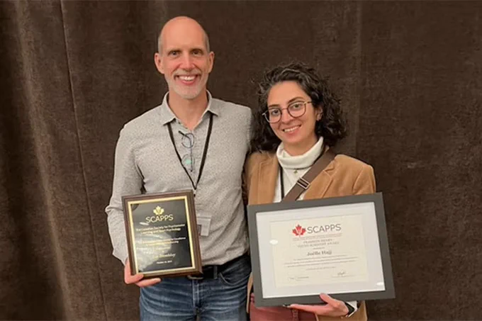 Luc Tremblay and Joëlle Hajj recognized by Canadian Society for Psychomotor Learning and Sport Psychology