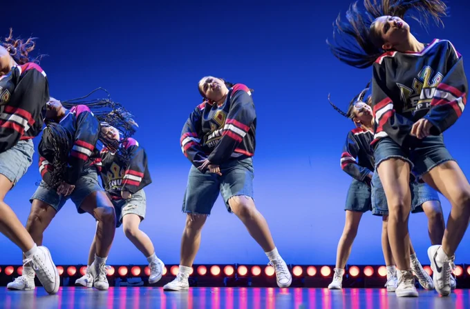 Envy Hip Hop Dance Team at Chico State performs on stage at the Multicultural Talent Show.