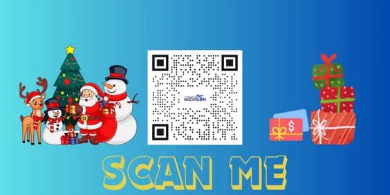 QR code to scan for webpage to purchase Tours Around Michigan giftcards