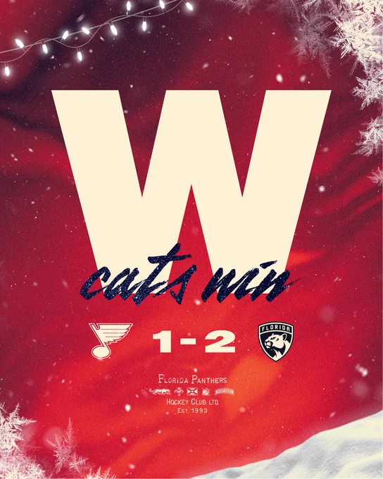 Graphic celebrating tonight's win. There's a large beige W in the center and the score near the bottom. 2-1, us.

The background is a red gradient with silver swirls at the top and bottom.