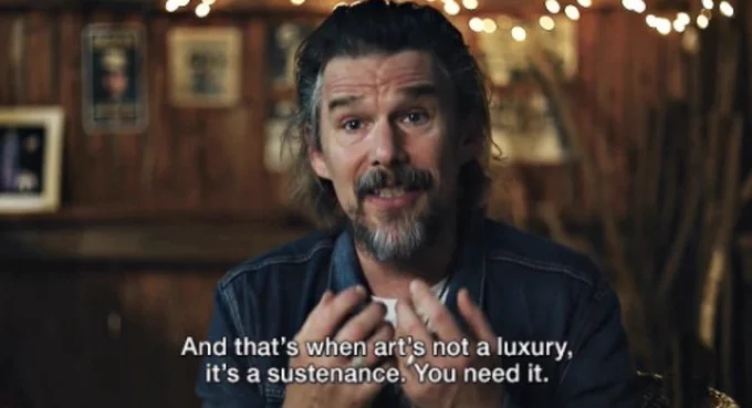 And that's when art's not a luxury, it's a sustenance.
You need it.