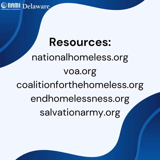 Resources:
nationalhomeless.org
voa.org
coalitionforthehomeless.org
endhomelessness.org
salvationarmy.org