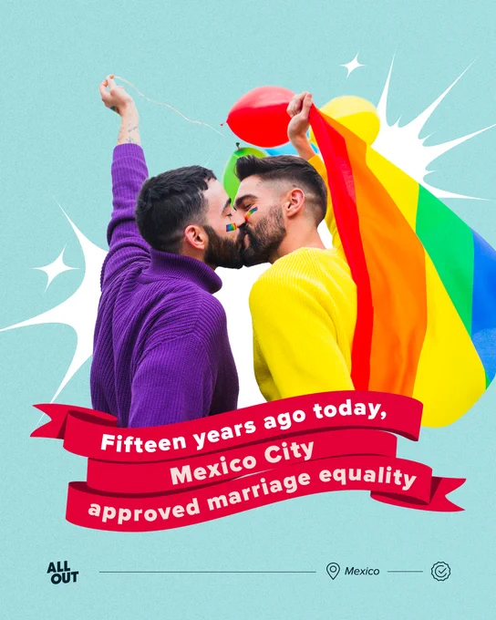 Fifteen year ago today, Mexico city approved marriage equality