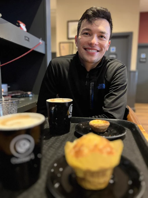 Sydney in a coffee shop