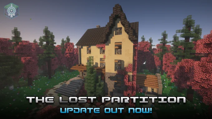A picture of the Hermitage with the text "The Lost Partition, update out now!"