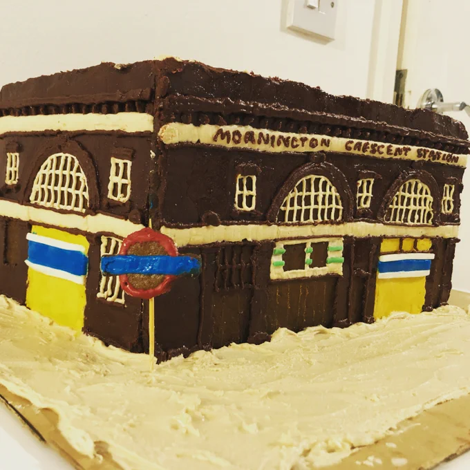 A gingerbread Mornington Crescent Station.