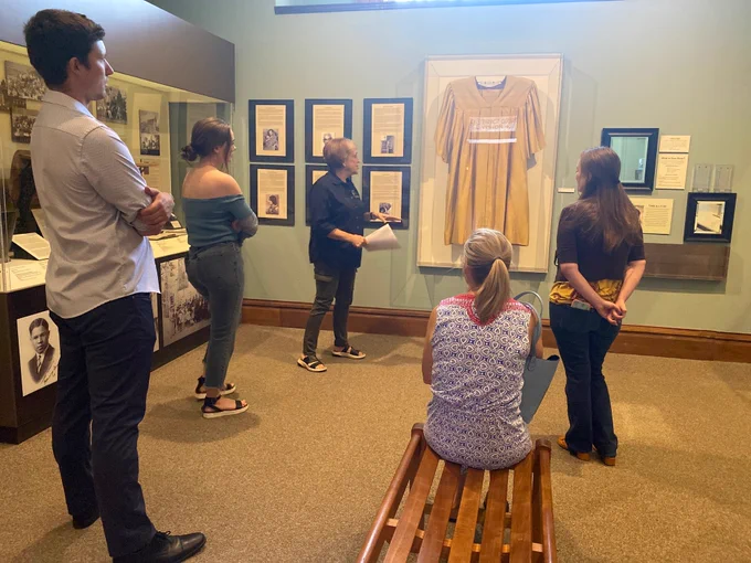 Visitors in the CSPM gallery, "Any Place that is North and West"