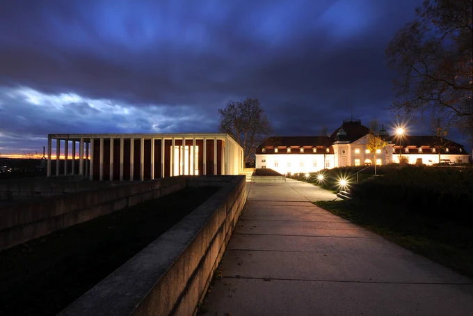 Blick auf das Literaturmuseum der Moderne und das Schiller-Nationalmuseum. Foto: DLA Marbach (Chris Korner).