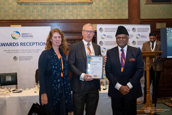Trees for Cities receive a Recognition Award at the Mercy4Mankind Awards Reception 2024