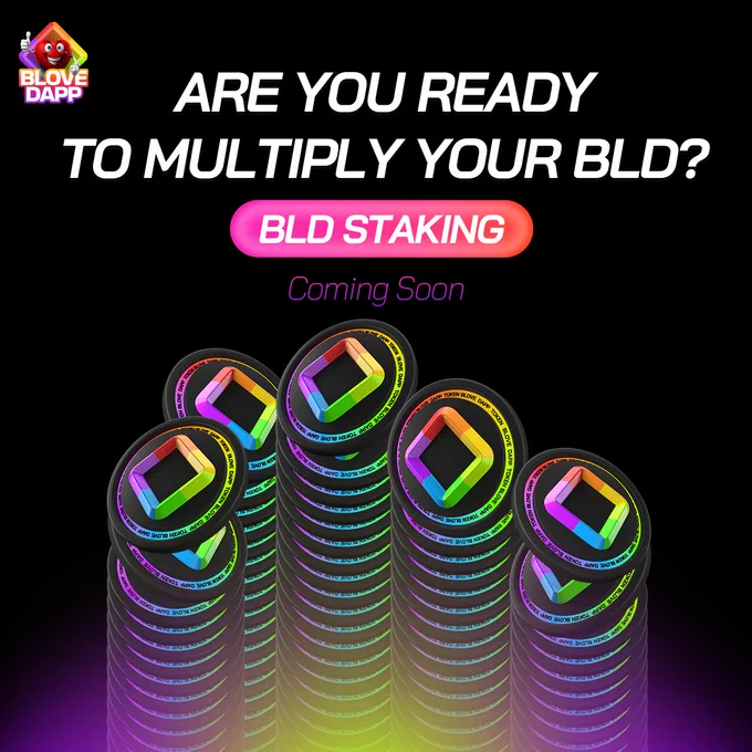 💡 What if your BLD could work harder while you sit back and watch it multiply? 🚀
🎉 Are you ready to take your BLD to the next level? 
Imagine multiplying your rewards while your BLD works for YOU! 🤑

BLD Staking is COMING SOON!
The question is: are you ready to turn your tokens into treasure? 💎

Drop a 🔥 if you’re ready to stake your way to success!

#Tap2Earn #CryptoTrends #CryptoFuture #BLoveDApp #BLDTokens #bloveDappCommunity #blove #crypto #Airdrop #BLDStaking #BLoveDAppStaking #CryptoStaking #MultiplyRewards
