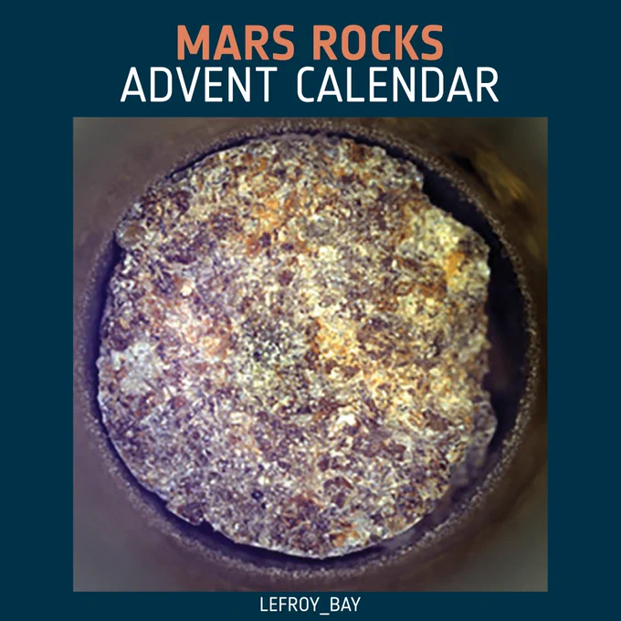 Image of Lefroy Bay, day 23 of the Mars rocks advent calendar and the twenty third sample collected by the Perseverance rover on Mars.