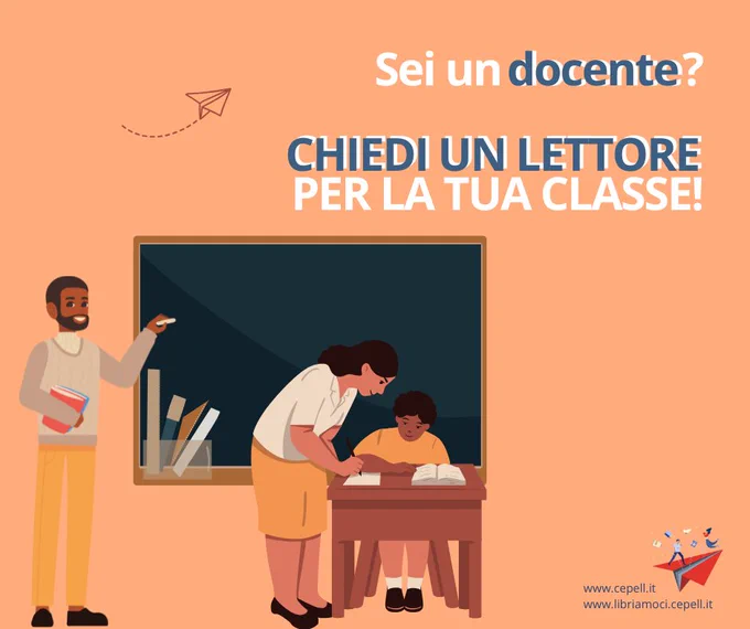 Sei un docente e vorresti un lettore volontario per le tue attività durante #Libriamoci? Clicca su "richiedi un lettore" andando sul sito libriamoci.cepell.it