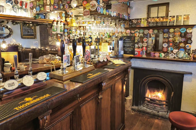 The welcoming snug of the magnificent Castle in Macclesfield. 