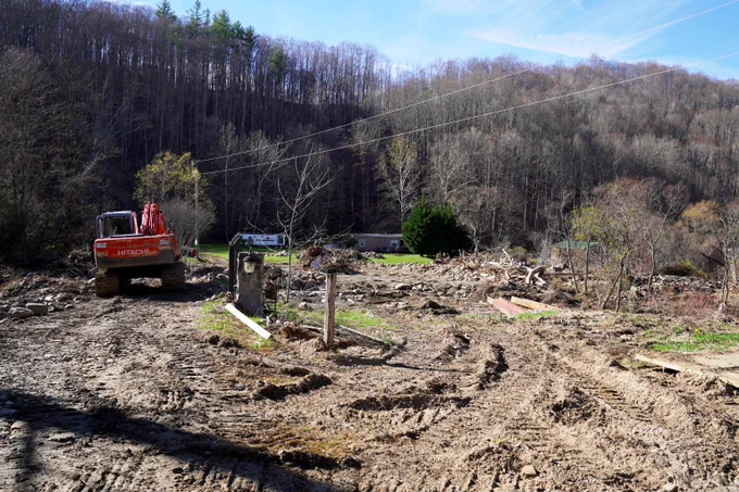 Damage in Avery County from flooding due to Hurricane Helene.
