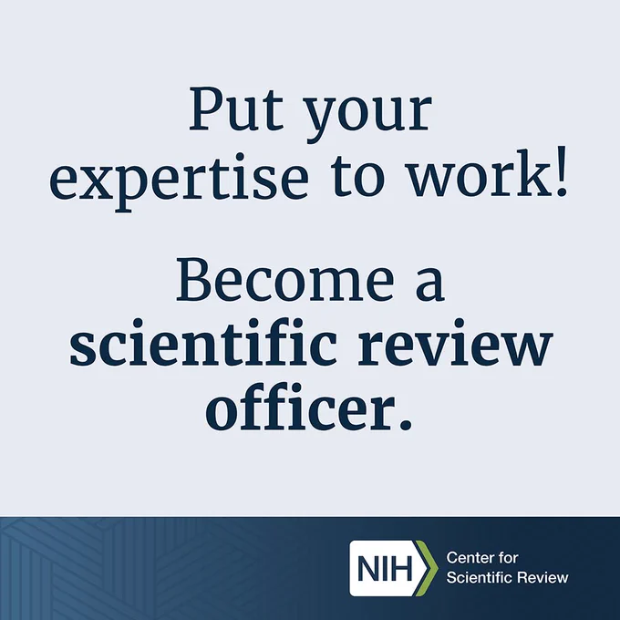 Image reads: Put your expertise to work! Become a scientific review officer.