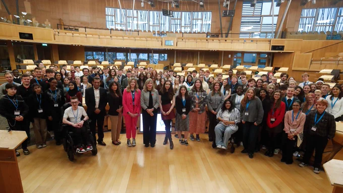 MSYPs in The Scottish Parliament.