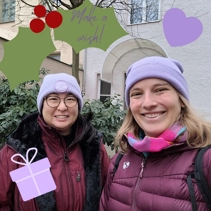 Co-executive directors Joyce and Heidi, accidentally wearing the same outfit.