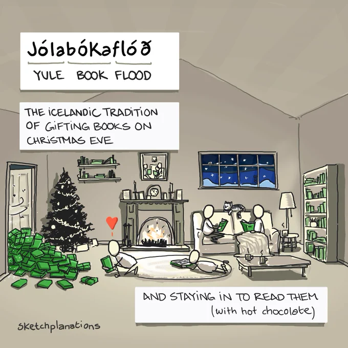 Jólabókaflóð, Iceland's Yule Book flood, on Christmas Eve