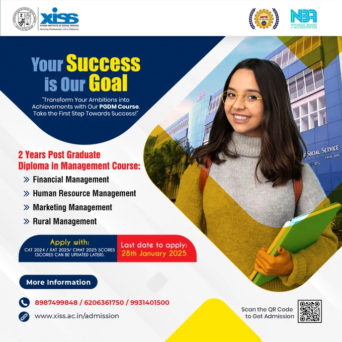 XISS PGDM Program Admissions are Open for 2025-2027