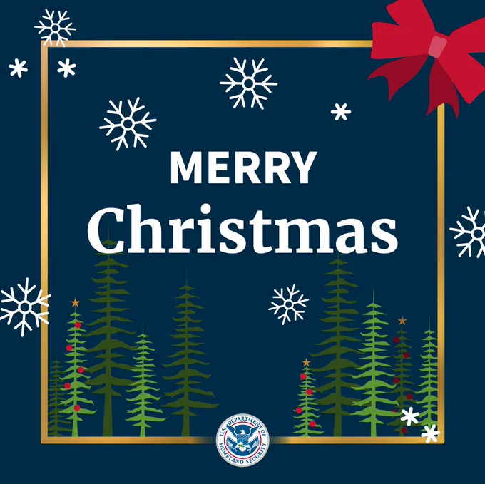 Merry Christmas DHS graphic.