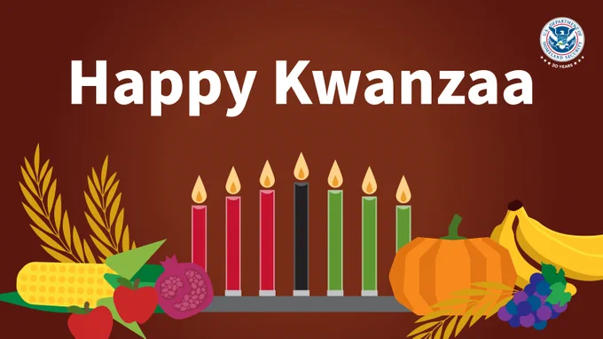 Happy Kwanzaa DHS graphic.