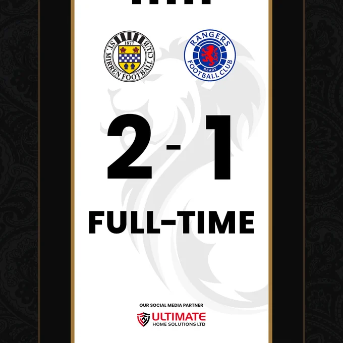 FULL-TIME: St Mirren 2-1 Rangers
