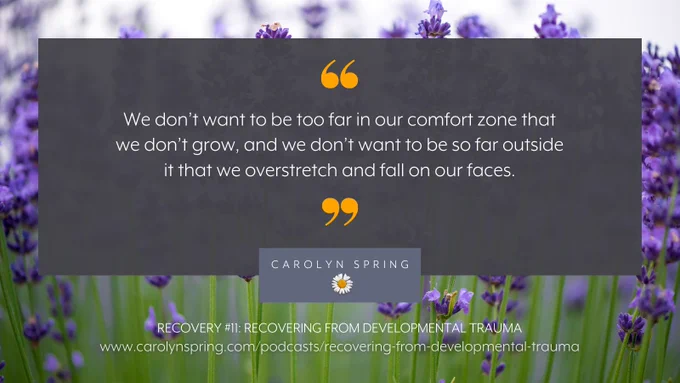 "We don't want to be too far in our comfort zone that we don't grow, and we don't want to be so far outside it that we overstretch and fall on our faces."
