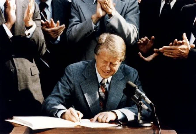 President Carter signs the Department of Energy Organization Act. 