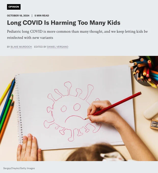 Scientific American headline

Long COVID Is Harming Too Many Kids