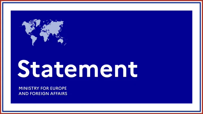 Statement by the French Ministry for Europe and Foreign Affairs