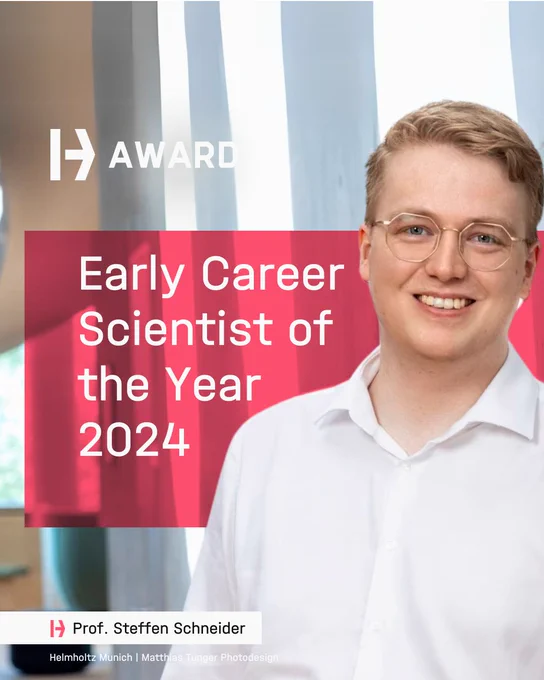 Dr. Steffen Schneider Named Early Career Scientist of the Year 2024
