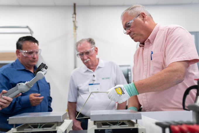 Images from Sandy Munro's visit to Corning.