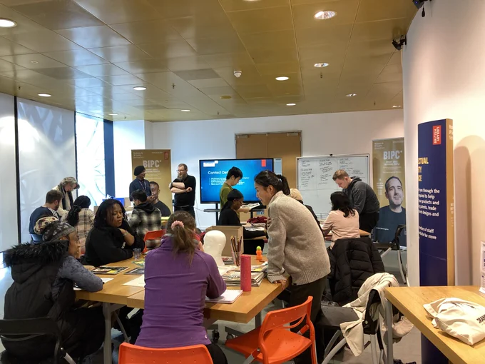 A full house of business enthusiasts work through our practical activities. 
