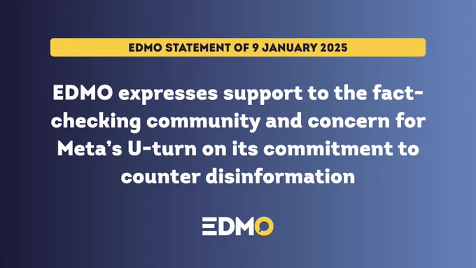 EDMO expresses support to the fact-checking community and concern for Meta’s U-turn on its commitment to counter disinformation