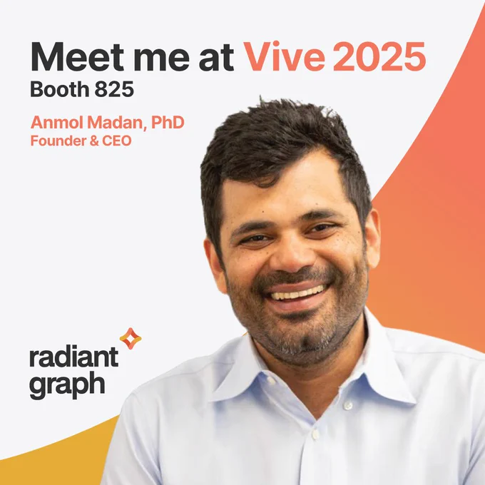 Vive Conference visual with photo of CEO Anmol Madan