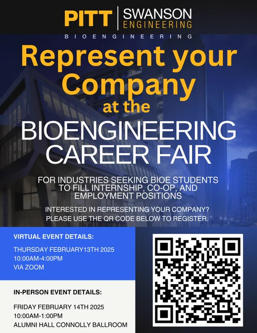 flyer advertising BioE career fair to employers