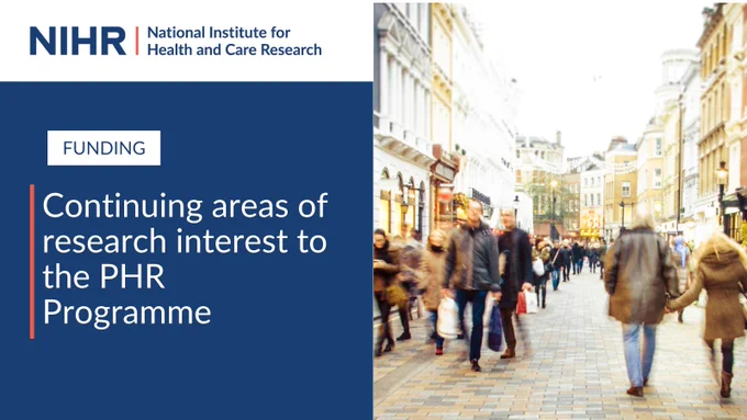 Funding

Continuing areas of research interest to the PHR Programme