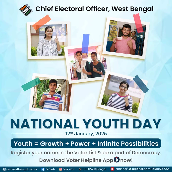 Celebrating National Youth Day by reaffirming our dedication to civic duty through casting our votes. Get yourself registered on the voter list and vote for your future!
#NationalYouthDay2025 #YouthDay #GoRegister