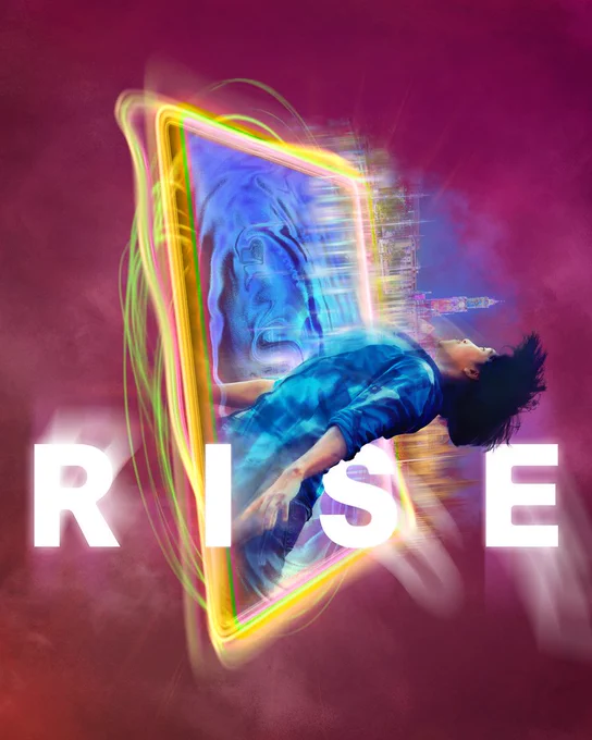A graphic with the word 'Rise'