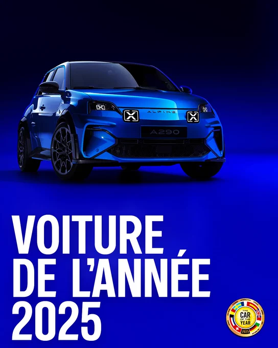 NOTRE A290 100% ÉLECTRIQUE EST ÉLUE VOITURE DE L'ANNÉE 2025. ET CE N'EST QUE LE DÉBUT.
#COTY #ALPINE #A290 #CAROFTHEYEAR2025