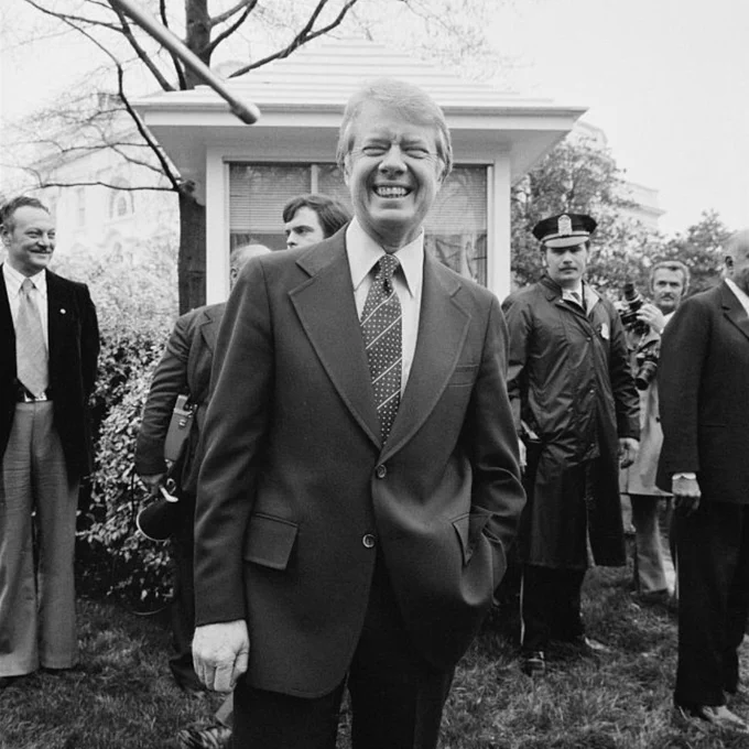 President Jimmy Carter during Egyptian President Anwar Sadat’s historic 1977 visit to the White House. 1977 Apr. 5. Photo: Marion S. Trikosko. Library of Congress Prints and Photographs Division.