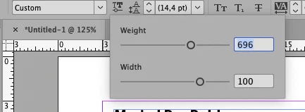 Weight modified to 696