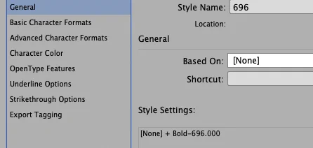 The attribute description is "Bold-696.000"