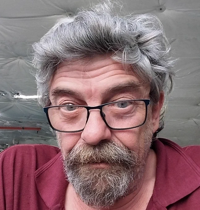 Apparently my hair is scary. Selfie of Richard.